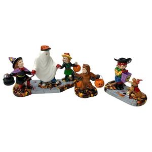 Department 56 Trick or Treat Kids 54937 Halloween Snow Village Retired Set of 3